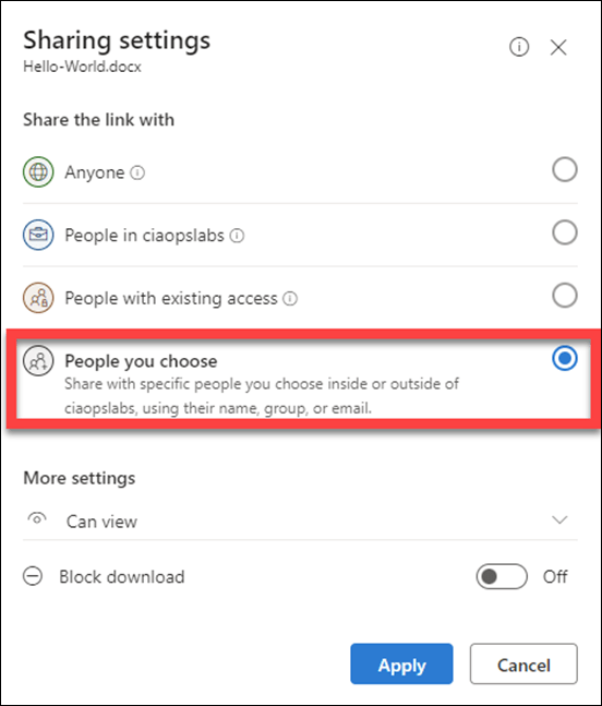 Change in the share to specific users process in SharePoint Online
